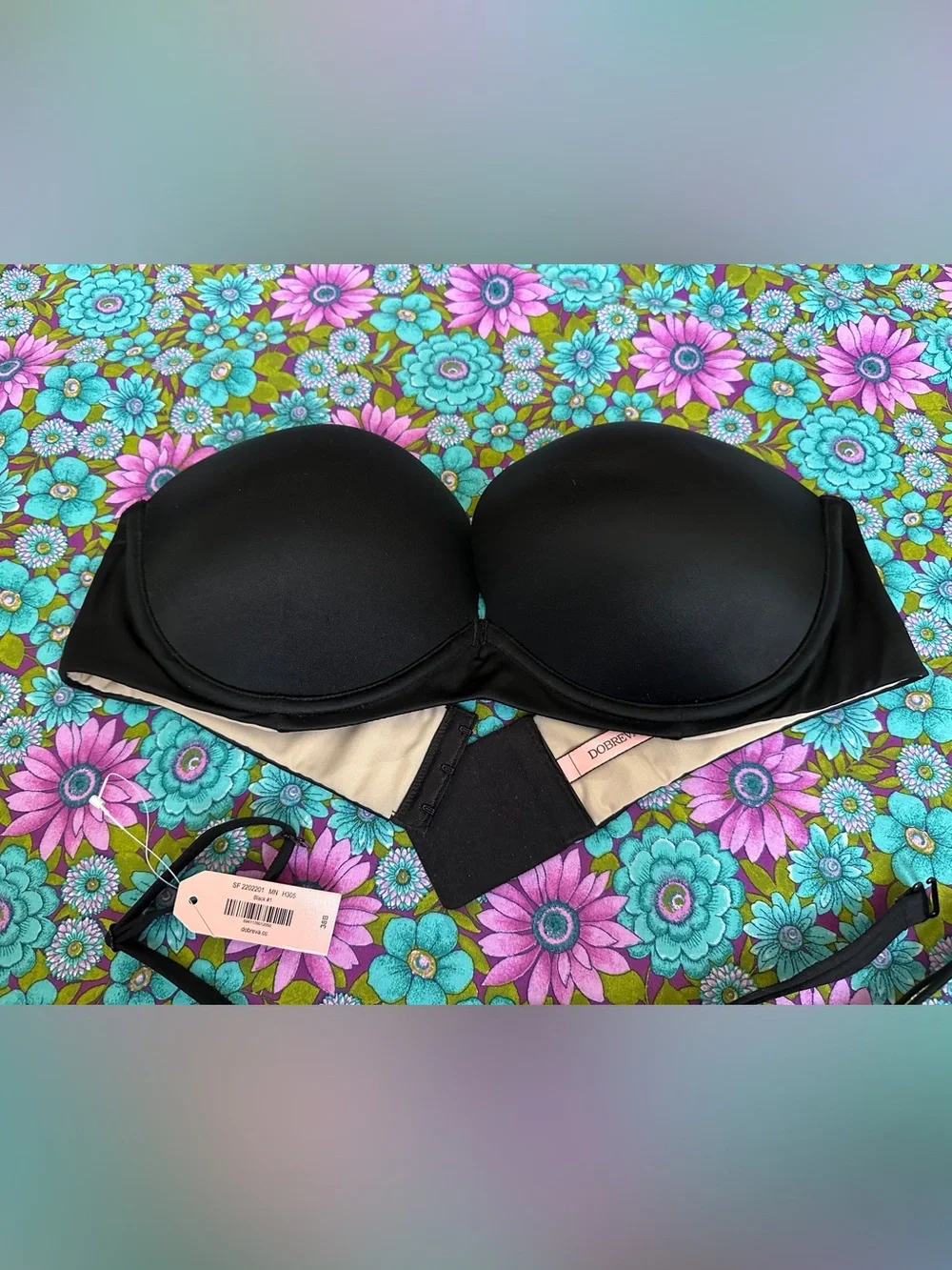 Push-Up Bra - Strapless Plunge w/ Strap- Balconette Demi,  NWT